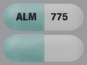 Zolpidem Tartrate: This is a Capsule imprinted with ALM on the front, 775 on the back.