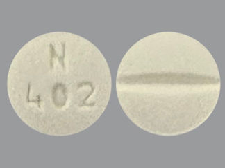 This is a Tablet imprinted with N  402 on the front, nothing on the back.