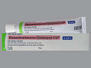 Desoximetasone: Esto es un Ungüento blanco imprimido con nada en la parte delantera, nada en la parte posterior, y es fabricado por LUPIN PHARMACEU.