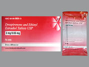 Drospirenone-Ethinyl Estradiol: Esto es un Tableta imprimido con LU en la parte delantera, K32 or K33 en la parte posterior, y es fabricado por None.