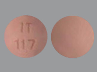 This is a Tablet imprinted with IT  117 on the front, nothing on the back.
