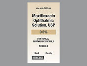 Moxifloxacin Hcl: Esto es un Gotas imprimido con nada en la parte delantera, nada en la parte posterior, y es fabricado por None.