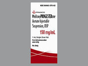 Medroxyprogesterone Acetate: This is a Vial imprinted with nothing on the front, nothing on the back.