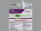 Brixadi: This is a Solution Er Syringe imprinted with nothing on the front, nothing on the back.