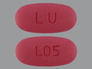 This is a Tablet imprinted with LU on the front, L05 on the back.