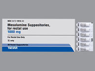 Supositorio Rectal de 1000 Mg de Mesalamine