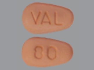 This is a Tablet imprinted with 80 on the front, VAL on the back.