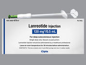 Lanreotide Acetate: This is a Syringe imprinted with nothing on the front, nothing on the back.