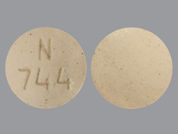 Thyroid: This is a Tablet imprinted with N  744 on the front, nothing on the back.
