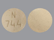 Thyroid: Esto es un Tableta imprimido con N  744 en la parte delantera, nada en la parte posterior, y es fabricado por None.