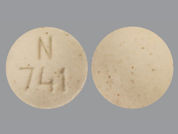 Thyroid: This is a Tablet imprinted with N  741 on the front, nothing on the back.