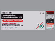 Succinylcholine Chloride 10.0 ml(s) of 20 Mg/Ml Vial