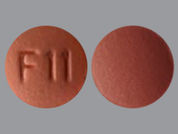 Sorafenib: This is a Tablet imprinted with F11 on the front, nothing on the back.