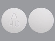 Lurasidone Hcl: This is a Tablet imprinted with A  40 on the front, nothing on the back.