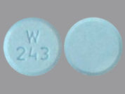 Acetaminophen W/Codeine: This is a Tablet imprinted with W  243 on the front, nothing on the back.