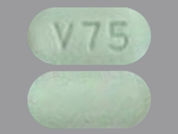 Gemtesa: This is a Tablet imprinted with V75 on the front, nothing on the back.