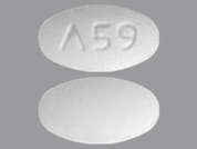 Carvedilol: This is a Tablet imprinted with logo and 59 on the front, nothing on the back.