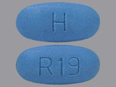 This is a Tablet Er 12 Hr imprinted with R19 on the front, H on the back.