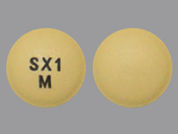 Saxagliptin Hcl: Esto es un Tableta imprimido con SX1  M en la parte delantera, nada en la parte posterior, y es fabricado por None.