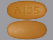 Pregabalin Er: This is a beige oval Tablet Er 24 Hr imprinted with logo and 105 on the front, nothing on the back, and is manufactured by ADVAGEN PHARMA.