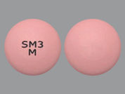 Saxagliptin-Metformin Er: Esto es un Tableta Er Multifásico 24 Hr imprimido con SM3  M en la parte delantera, nada en la parte posterior, y es fabricado por None.