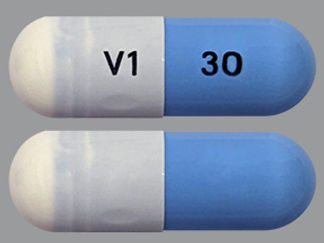 This is a Capsule imprinted with V1 on the front, 30 on the back.