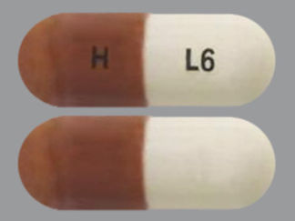 This is a Capsule imprinted with H on the front, L6 on the back.