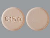 Clozapine Odt: This is a peach round Tablet Disintegrating imprinted with C150 on the front, nothing on the back, and is manufactured by MYLAN.