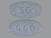 Carbidopa-Levodopa Er: This is a Tablet Er imprinted with SG on the front, 460 on the back.