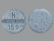 Clorazepate Dipotassium: This is a Tablet imprinted with N  159 on the front, nothing on the back.
