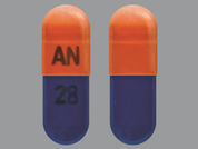 Lisdexamfetamine Dimesylate: Esto es un Cápsula imprimido con AN en la parte delantera, 28 en la parte posterior, y es fabricado por None.