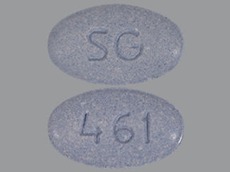 This is a Tablet Er imprinted with SG on the front, 461 on the back.