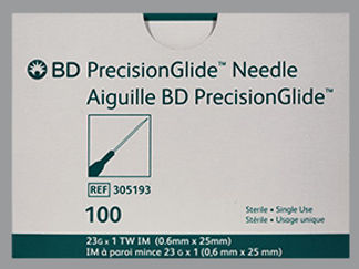 Esto es un Needle Disposable imprimido con nada en la parte delantera, nada en la parte posterior, y es fabricado por None.