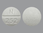 Fludrocortisone Acetate: This is a Tablet imprinted with N  252 on the front, nothing on the back.