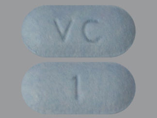 This is a Tablet imprinted with VC on the front, 1 on the back.