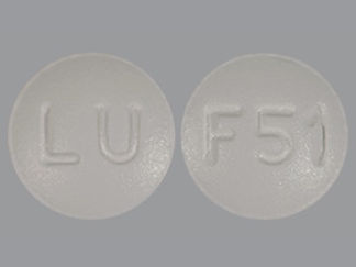 This is a Tablet imprinted with F51 on the front, LU on the back.