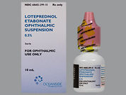 Loteprednol Etabonate: This is a Suspension Drops imprinted with nothing on the front, nothing on the back.