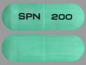 Qelbree: Esto es un Cápsula Er 24 Hr imprimido con SPN en la parte delantera, 200 en la parte posterior, y es fabricado por None.