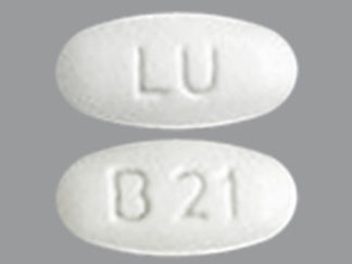 This is a Tablet imprinted with LU on the front, B21 on the back.