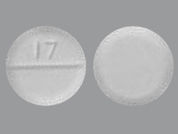 Furosemide: This is a Tablet imprinted with 17 on the front, nothing on the back.