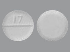This is a Tablet imprinted with 17 on the front, nothing on the back.