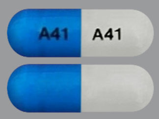 Esto es un Cápsula imprimido con A41 en la parte delantera, A41 en la parte posterior, y es fabricado por None.