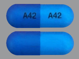 This is a Capsule imprinted with A42 on the front, A42 on the back.