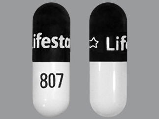 This is a Capsule Dr imprinted with Lifestar and logo on the front, 807 on the back.