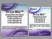 Tri-Lo-Mili: This is a Tablet imprinted with S on the front, 15 or 16 or 17 or 24 on the back.