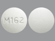 Sodium Fluoride: Esto es un Tableta Masticable imprimido con M162 en la parte delantera, nada en la parte posterior, y es fabricado por None.
