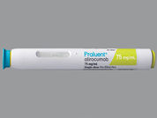 Praluent Pen: This is a Pen Injector imprinted with nothing on the front, nothing on the back.