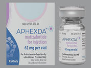 Aphexda: This is a Vial imprinted with nothing on the front, nothing on the back.