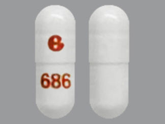 This is a Capsule imprinted with logo on the front, 686 on the back.