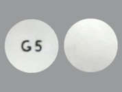 Glipizide Er: Esto es un Tableta LP 24 Hr blanco redondo imprimido con G 5 en la parte delantera, nada en la parte posterior, y es fabricado por AUROBINDO PHARM.